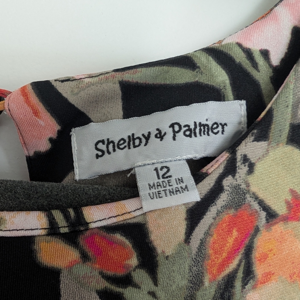 Shelby & Palmer Women's Size 12 Black/Multi Floral Maxi Dress - Picture 9 of 12